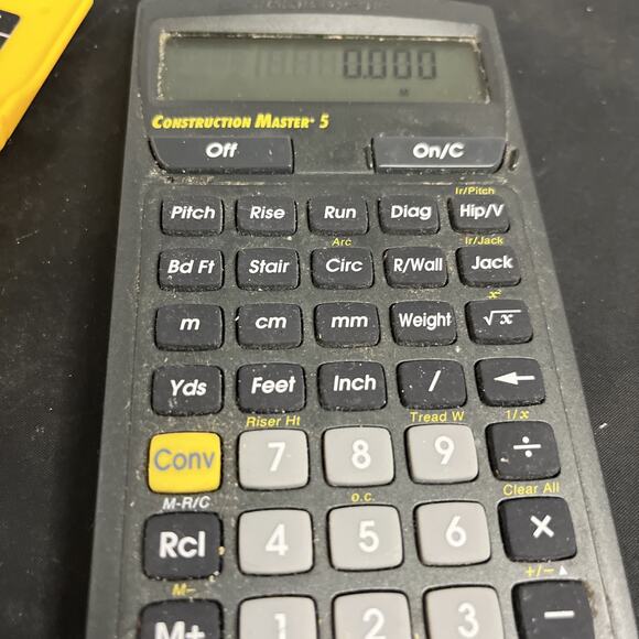 Construction Master 5 Calculator Accurate Construction-Math Calculations Metric - Picture 5 of 7